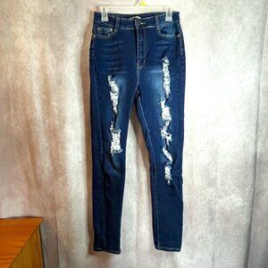 Fashion Nova Distressed denim Jeans size 9/10